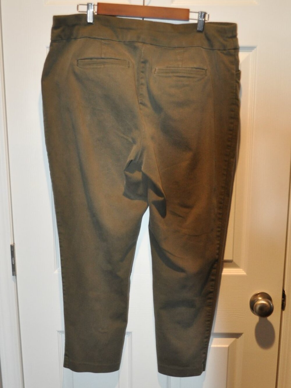 Women's Kohl's Olive Green Regular Fit Straight Leg Pants - Picture 2 of 5